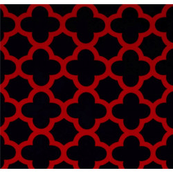 Navy Red Medallion fabric swatch