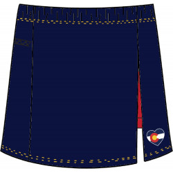 Side Slit Golf Skort - Mile High Eagles Navy w/Red Shorts with Logo added