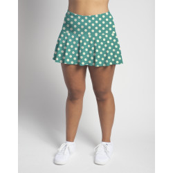 Flounce Skort - Jade Dot all over print