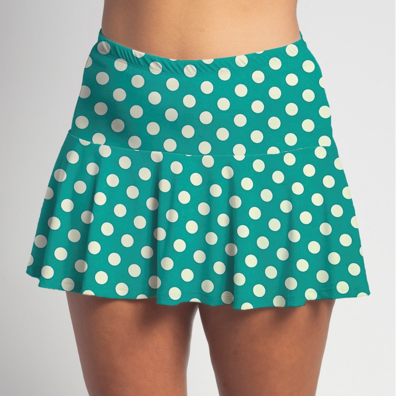 Flounce Skort - Jade Dot all over print Flounce Skort - Jade Dot all over print