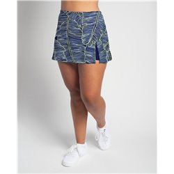 Side Slit Skort - Navy Leaf Green - Navy Shorts