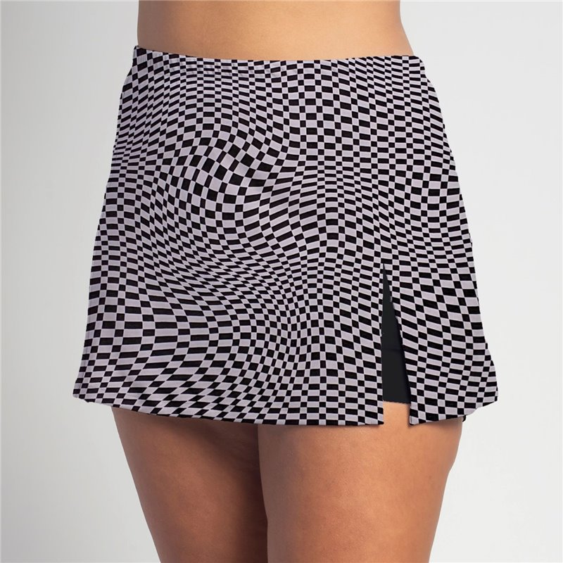 Side Slit Skort - BW Escher - Black shorts Side Slit Skort - BW Escher - Black shorts