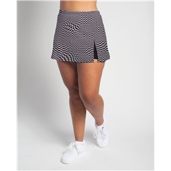 Side Slit Skort - BW Escher - Black shorts