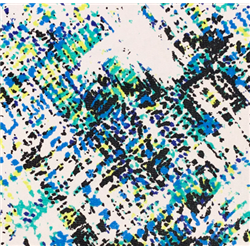 Cobalt Sunshine Abstract Mesh fabric swatch