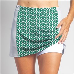 Slimming Panel Skort - Kelly YiYiYi w/ White side panels
