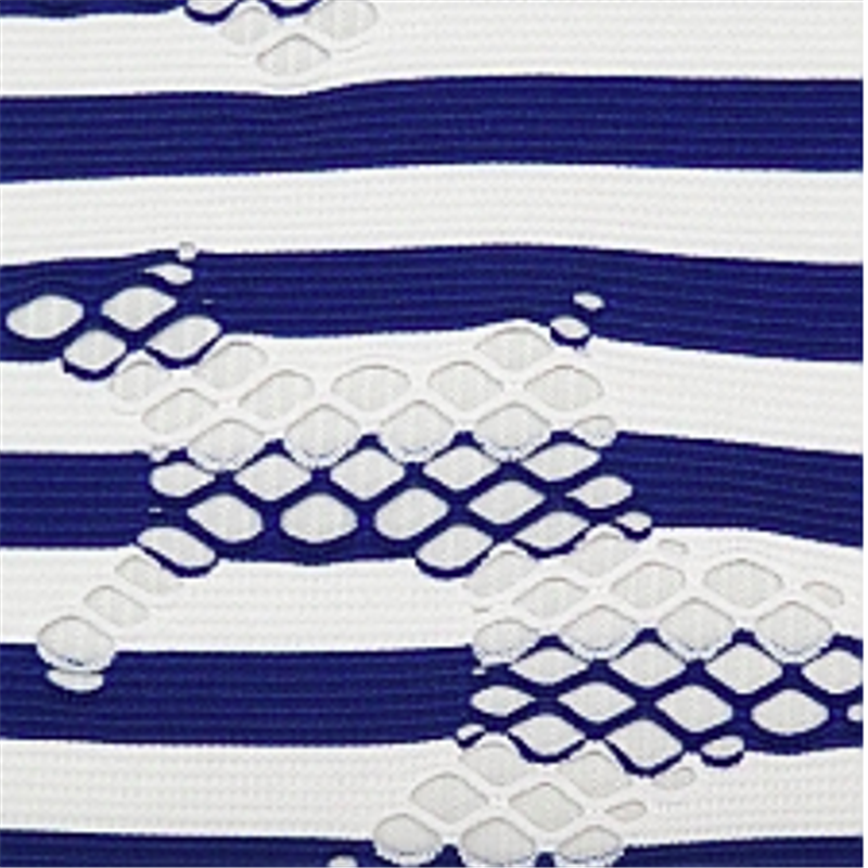 Navy/White Fishnet Stripe Fabric Swatch Navy/White Fishnet Stripe Fabric Swatch