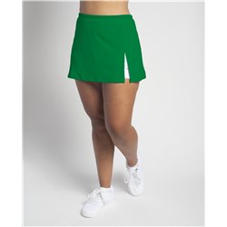 Side Slit Skort - Kelly Green Solid w/White Shorts