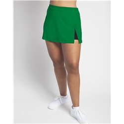 Side Slit Skort - Kelly Green Solid w/Black Shorts