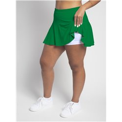 Flounce Skort - Kelly Green Solid w/White Shorts