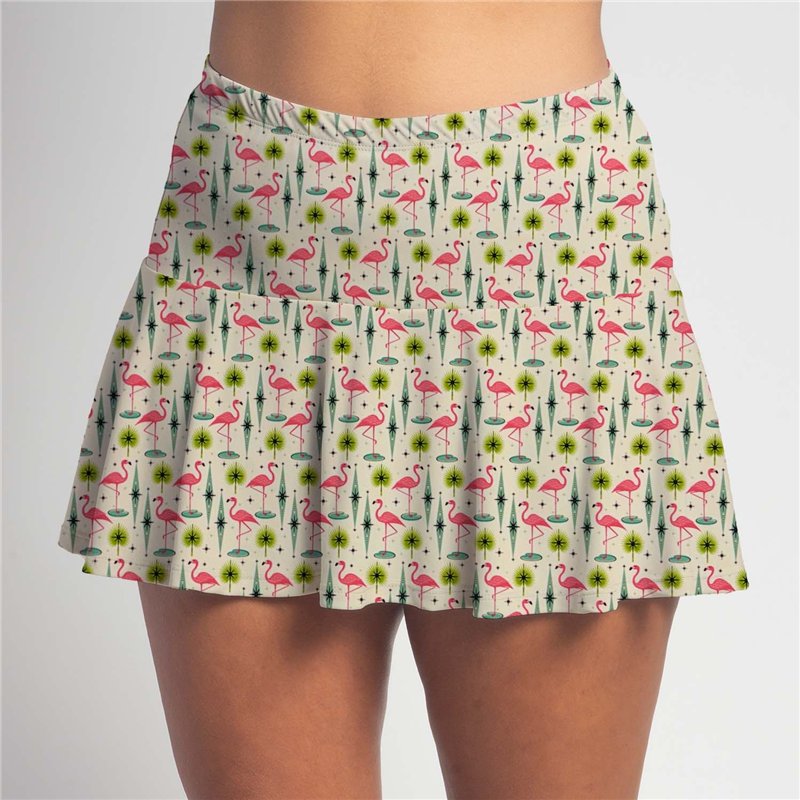 Flounce Skort - Atomic Flamingos