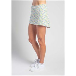 HiLo Skort - Racket Scattered White Aqua Yellow