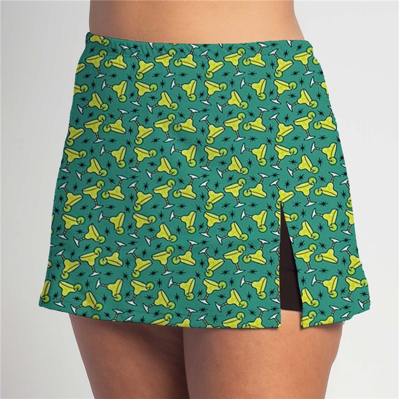 Side Slit Skort - Margarita Time - Black Shorts Side Slit Skort - Margarita Time - Black Shorts