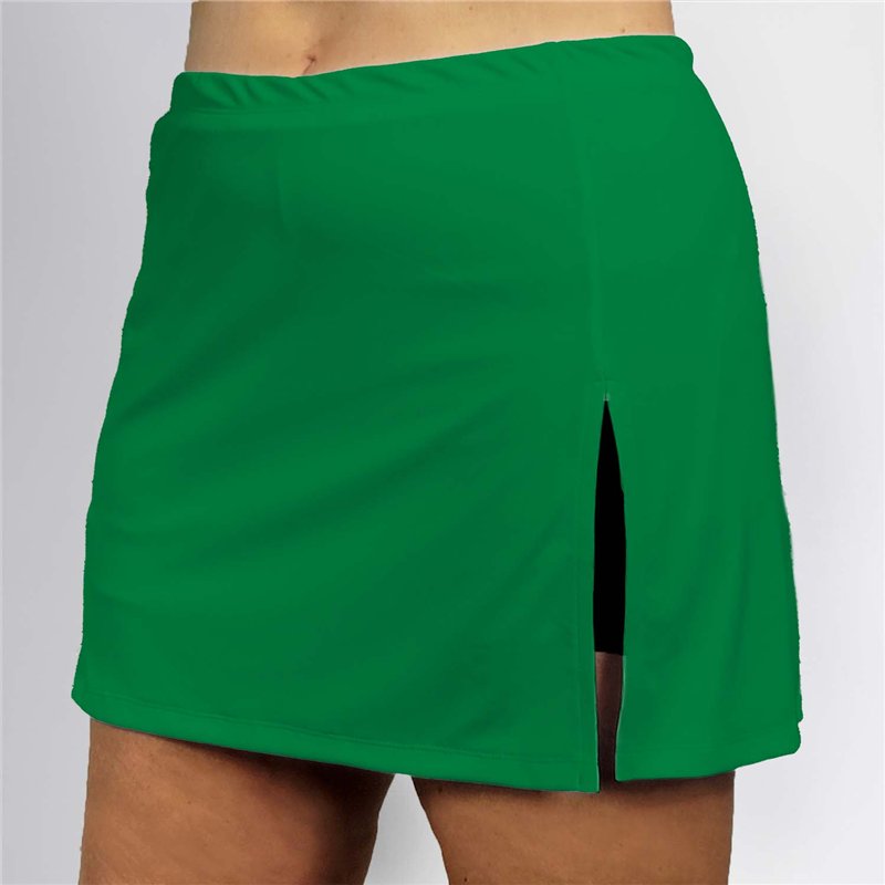 Side Slit Golf Skort - Kelly Green Solid w/ Black Shorts