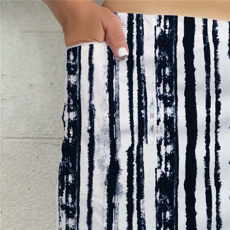 Side Slit Golf Skort - Navy Woodgrain w/ Navy Shorts Side Slit Golf Skort - Navy Woodgrain w/ Navy Shorts