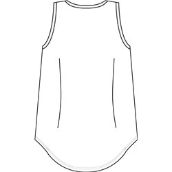 Hi-Neck A-Line Top - Aqua Solid