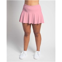 Flounce Skort - Light Pink Solid w/ Black shorts