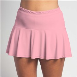 Flounce Skort - Light Pink Solid w/ Black shorts
