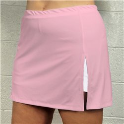 Side Slit Golf Skort - Light Pink solid w/ White Shorts