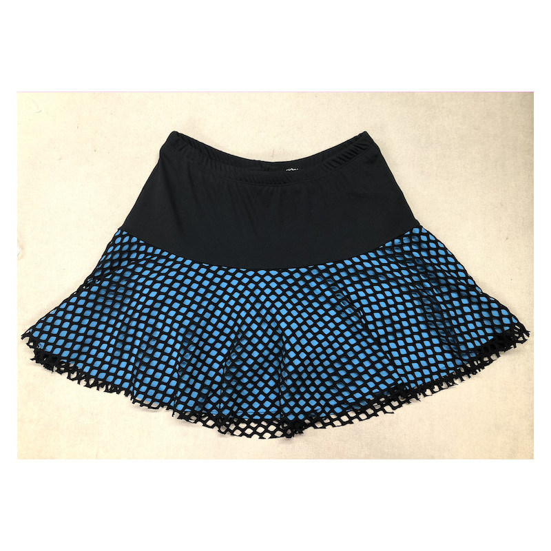 Flounce Skort - Turquoise under Diamond Mesh Flounce Skort - Turquoise under Diamond Mesh
