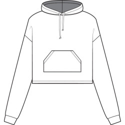 Cropped Hoodie - Black