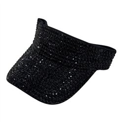 Visor - Rhinestone Black
