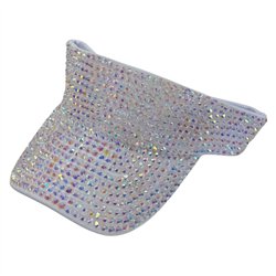 Visor - Rhinestone White