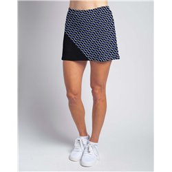Bias Skort - Blue Abstract w/ Black
