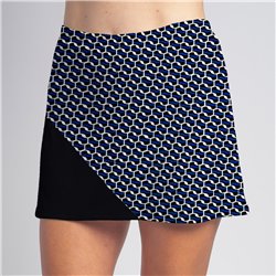 Bias Skort - Blue Abstract w/ Black