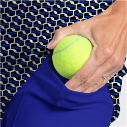 Side Slit Skort - Blue Abstract - Cobalt Shorts