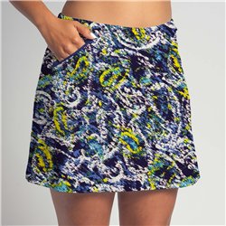 Golf/Walking Zipper Pocket Skort - Blue Lagoon