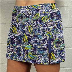 Side Slit Golf Skort - Blue Lagoon w/ Navy Shorts