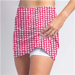 Sporty Skort - Pink Splotch Dots