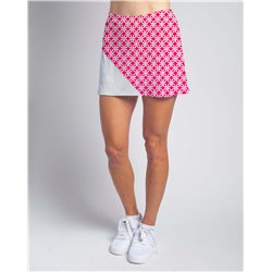Bias Skort - Pink Splotch Dot w/ White