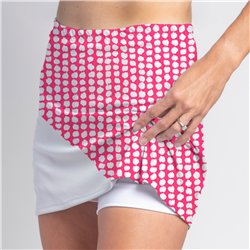 Bias Skort - Pink Splotch Dot w/ White