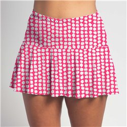Flounce Skort - Pink Splotch Dots