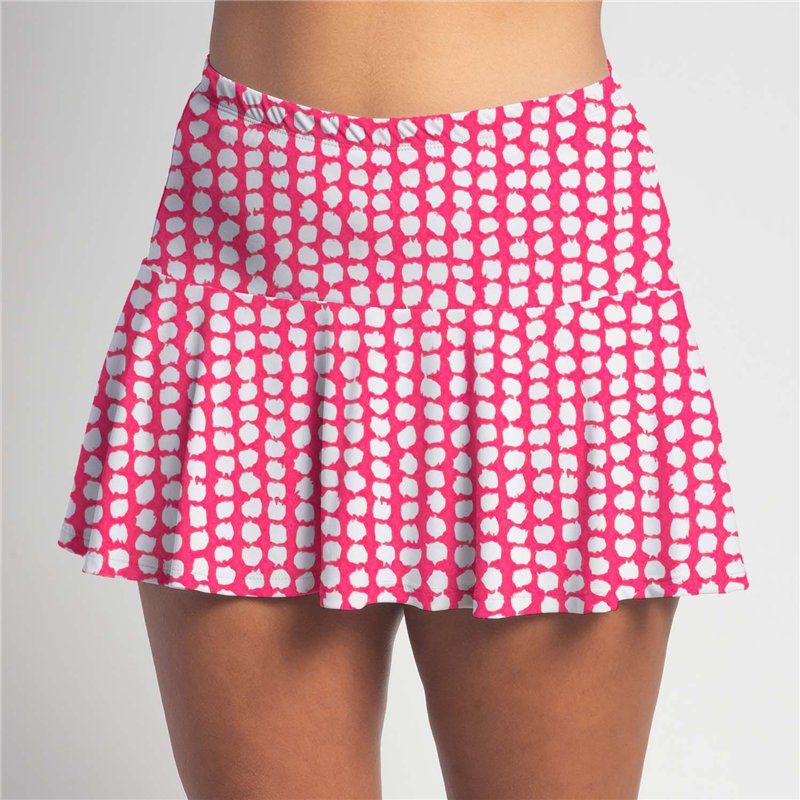 Flounce Skort - Pink Splotch Dots