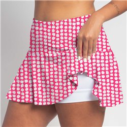 Flounce Skort - Pink Splotch Dots