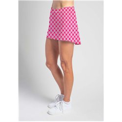 Flounce Skort - Pink Lattice
