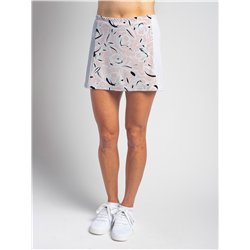 Slimming Panel Skort - Pink Petals with White side panels