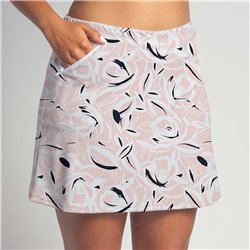 Golf/Walking Zipper Pocket Skort - Pink Petals