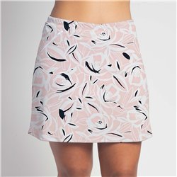 Golf/Walking Zipper Pocket Skort - Pink Petals