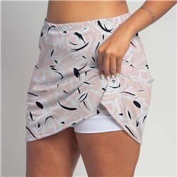 Golf/Walking Zipper Pocket Skort - Pink Petals