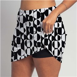 Side Slit Golf Skort - BW Mod w/ Black Shorts