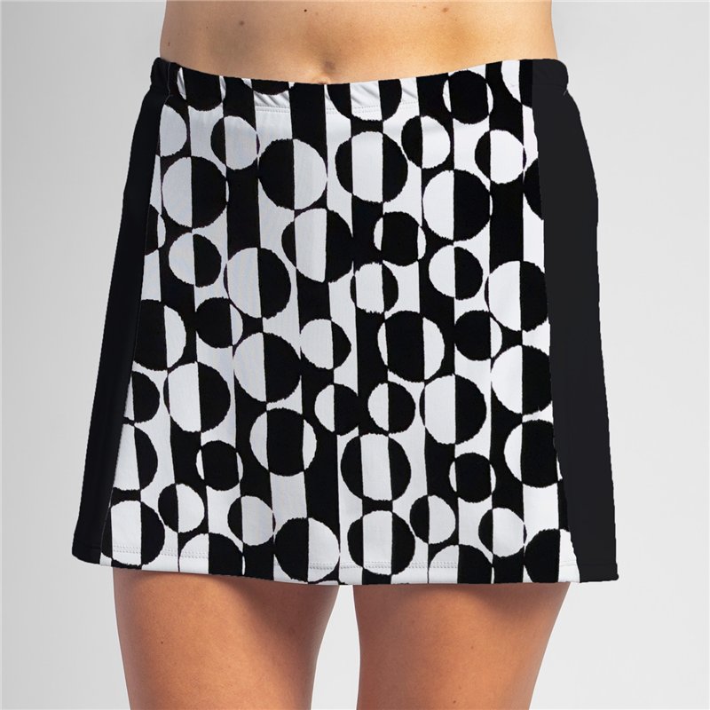 Slimming Panel Skort - BW Mod w/ Black Side Panels