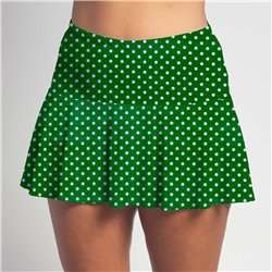 Flounce Skort - Kelly Mini Dot
