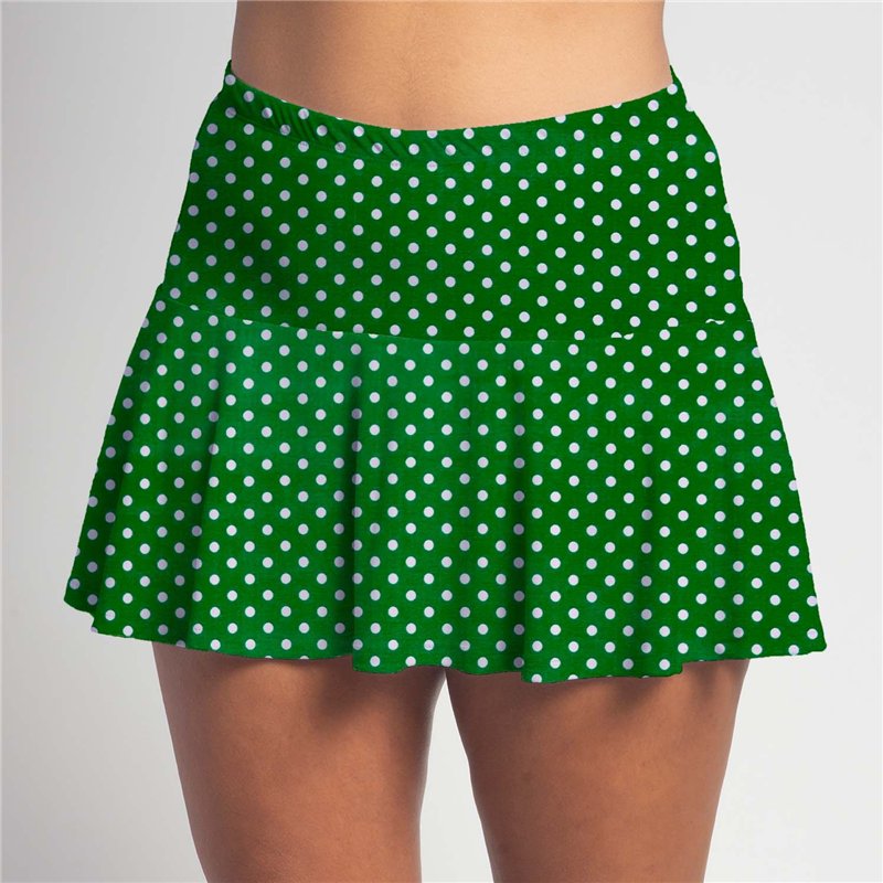 Flounce Skort - Kelly Mini Dot