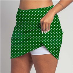 Golf/Walking Zipper Pocket Skort - Kelly Mini Dot