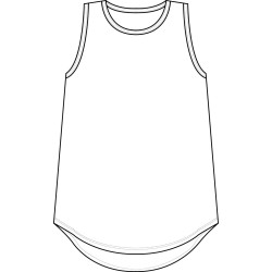 Hi-Neck A-Line Top (short)...