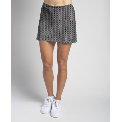 Sporty Skort - Red/Black Ikat Dot