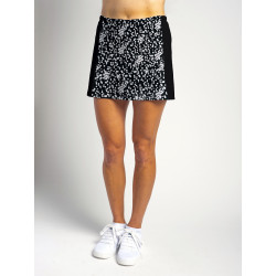 Slimming Panel Skort - Scattered Dots with Black